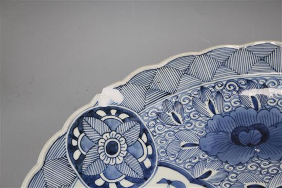 An Arita blue and white charger, 44.5cm